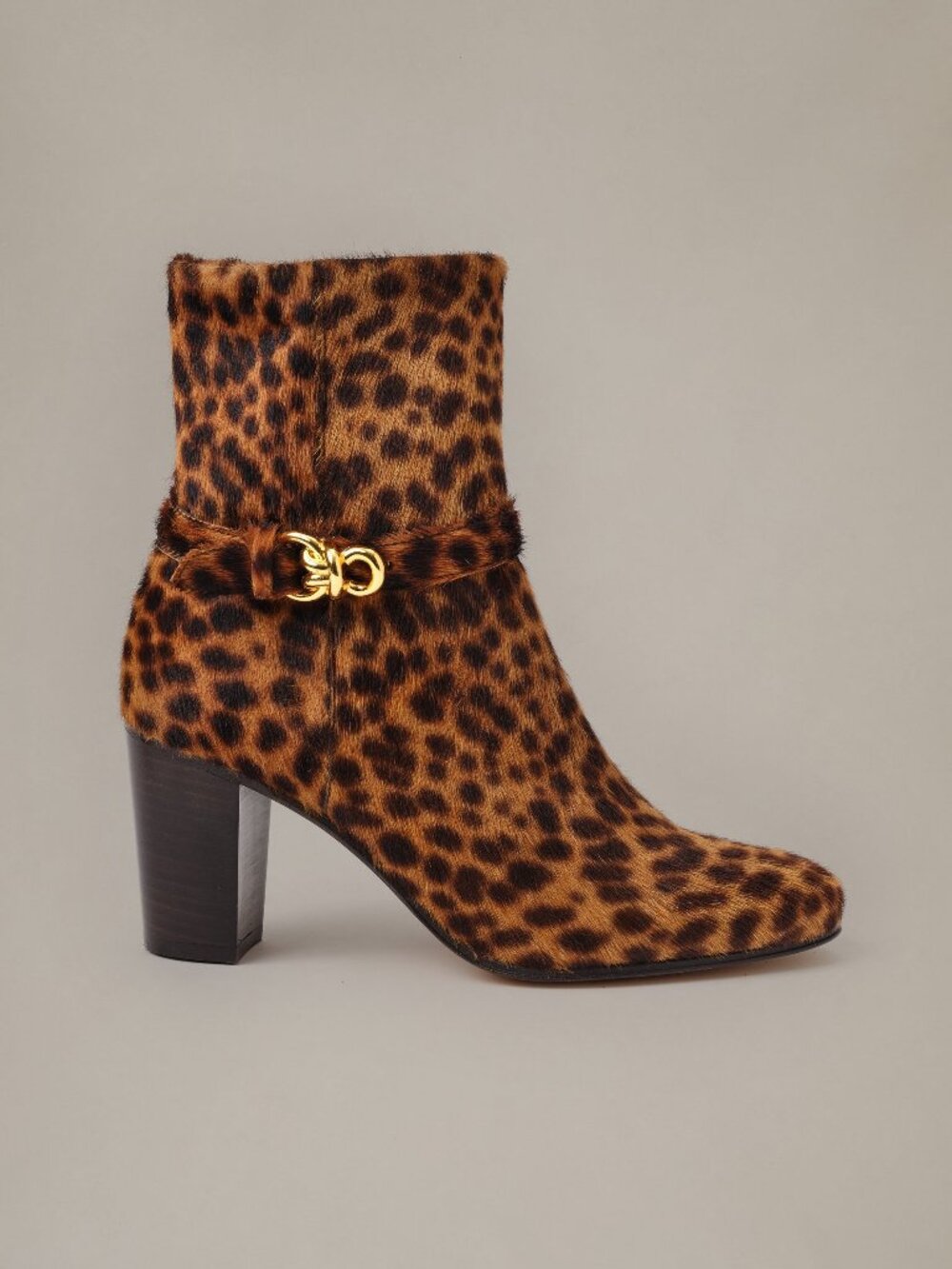 J McLaughlin Elle Pony Hair Ankle Boots in Leopard - Brown/Multi NEW